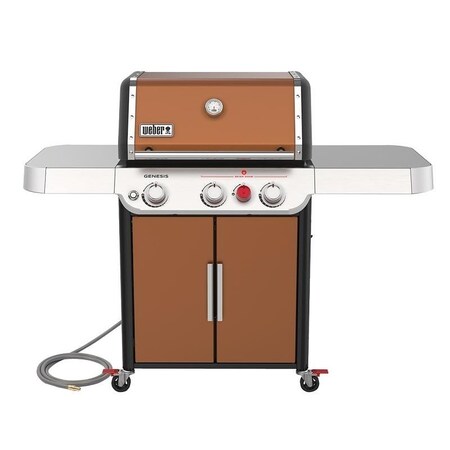 Weber GENESIS E325s Series Gas Grill, 39,000 Btu, Natural Gas, 3Burner, Enclosed Cabinet Storage, Copper 37320001